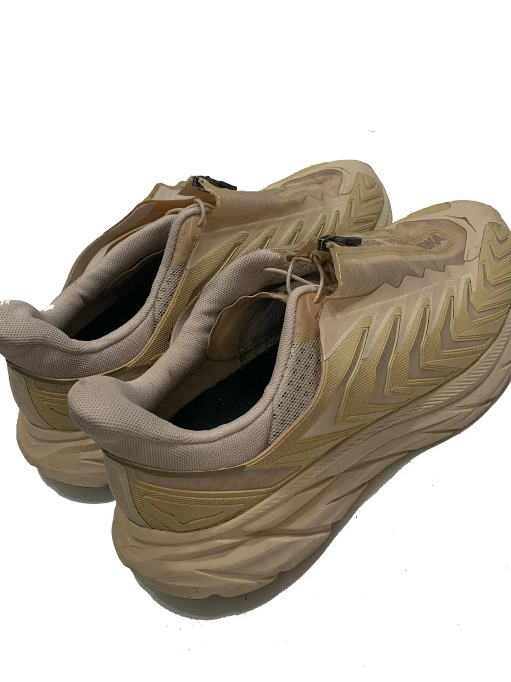 Hoka One One Men's Tan and Beige hoka project clifton Performance Sneakers
